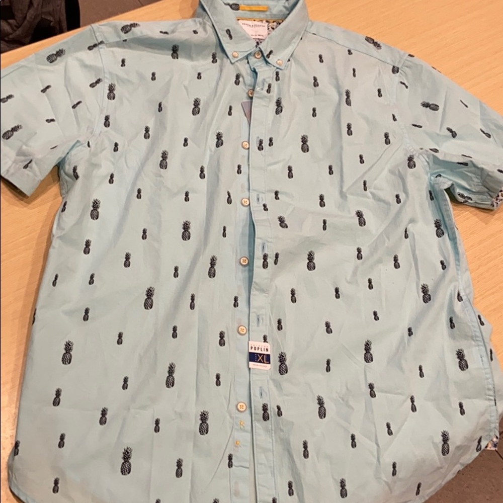 Denim and Flower *Pineapples* Button down